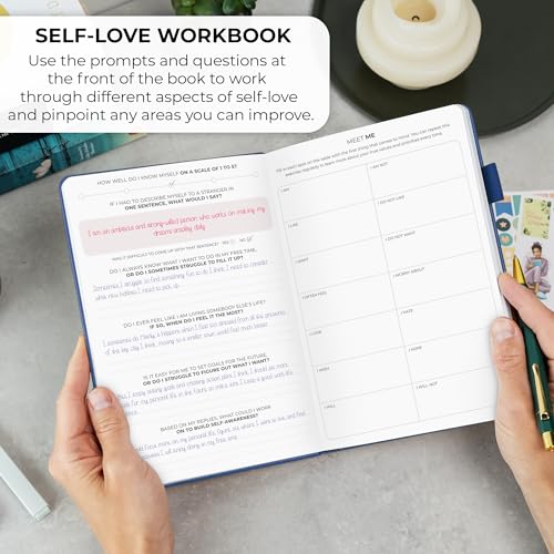 Clever Fox Self-love Journal – Guided Self-Discovery Log for Self-care, Reflection & Self-help, Mental Health, Gratitude & Mindfulness (Mystic Blue) - color: Mystic Blue