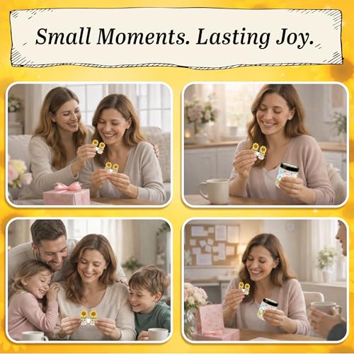 Positive Mom's Sunshine, Mothers Day Gifts from Daughter, 60 Positive Sunflower Affirmations Jar, Best Mom Ever, Birthday Gift for Mommy - style: Positive Mom's Sunshine