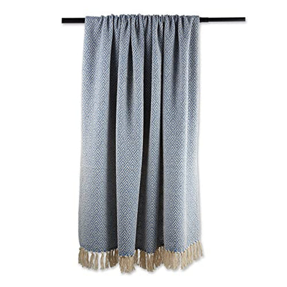 DII Diamond Throw Collection Cotton Woven, 50x60, Artichoke - color: Artichoke