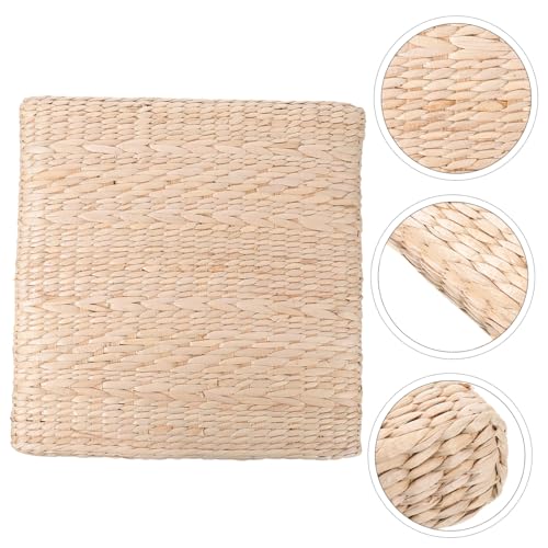 Alipis 1pc Boho Straw Mat for Yoga Meditation Decor Comfortable Seating Ground Pad