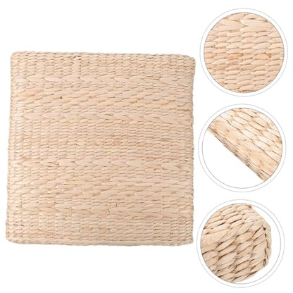 Alipis 1pc Boho Straw Mat for Yoga Meditation Decor Comfortable Seating Ground Pad