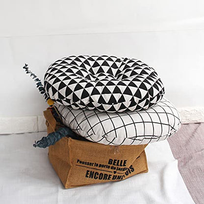 Round Corduroy Floor Pillow Super Soft Breathable Seat Cushion Four Seasons Tatami Meditation Cushion for Indoor Dining Living Room Kitchen-Grey 60cm(24inch)