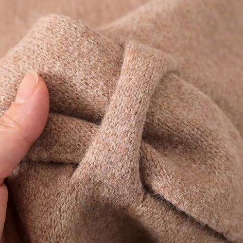 Pashmina Shawl Wraps for Women, Knitted Shawls and Wraps Cardigan Cape Wool Cashmere Shoulder Top Sweater Shawl Scarf - color: Light Grey