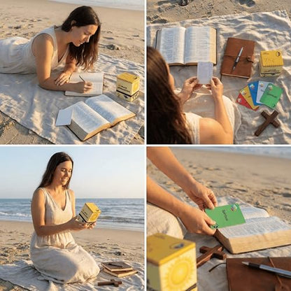Bible Verse Cards – 150 Christian Affirmation Cards with Scripture Reflections to Renew the Mind & Overcome Challenges | Devotional Cards for Prayer, Personal Growth & Groups | Grace Affirmations - color: Yellow