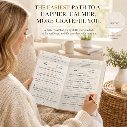 Gratitude Journal 2026, Undated Daily Gratitude Journal with Gift Box, 2 Fresh Prompts Every Day, 5-Minute Reflection & Mindfulness Journals for Women and Men