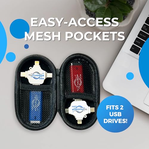 ThePhotoStick® Omni Case - Protective USB Flash Drive Case, Water Resistant Electronics Storage, USB Organizer, Portable Electronics Accessories Case, Shockproof Hard Carrying Travel Case