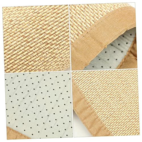 Healifty Bamboo Woven Tatami Mat 50x150CM Portable Meditation Cushion Breathable Floor Pad for Yoga Home Use and Sleeping