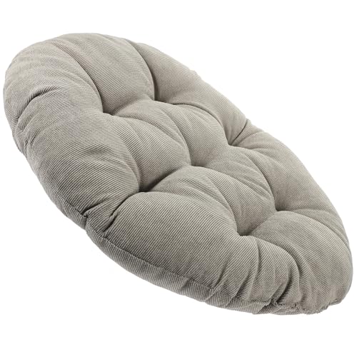 Floor Pillow Seat Cushion Corduroy Thick Tufted Meditation Mat 42cm Diameter 6-8cm Thick Charcoal Grey Floor Seating Cushion for Yoga Living Room Tatami