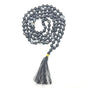 GEMSCITE Japa Mala 108 Prayer Beads Perfect for Meditation Spiritual Mala Necklace & Wrist Mala Bracelet - color: Black Banded Agate, size: Hand Knotted