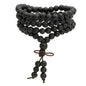 Natural Lava Rock Stone 108 Buddhist Prayer Beads Tibetan Mala Bracelet Necklace… - style: 8mm
