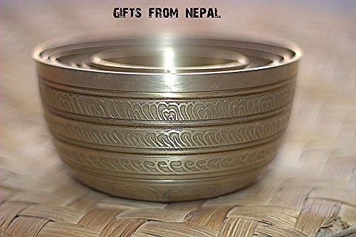 Chakra Healing Tibetan Hammered Himalayan Singing Bowl Set of 7 Meditation Bowls Hand Bowls from Nepal