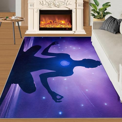 Chakra Rug - 4x5 Rug, Yoga Meditation Living Room Rugs, Purple Spiritual Bedroom Rugs, Washable Classrooms Area Rug, Soft and Low-Pile - color: Chakra#66, size: 4' x 5' (Rectangular)