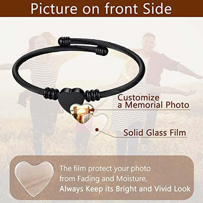 U7 Unisex Simple Cuff Bracelet 18K Real Gold Platinum Plated Fine Bracelets Fashion Jewelry Open Bangle Cuff Bracelets, Twisted or Heart Style - color: K.Heart photo-black