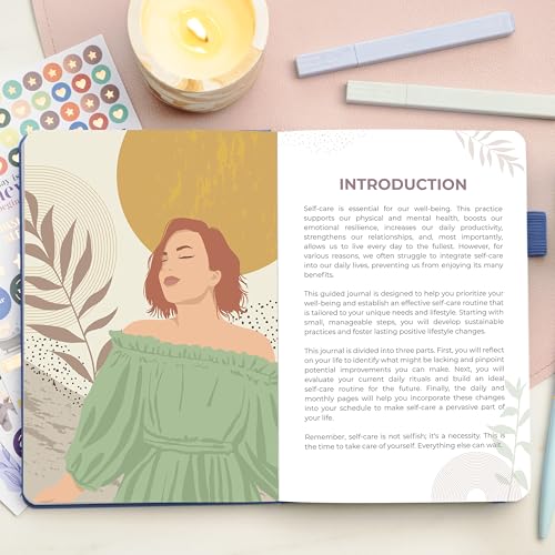 Clever Fox Self-Care Journal Premium – Daily Gratitude & Mental Health Notebook for Women – Reflection & Personal Development Journal (Mystic Blue) - color: Mystic Blue