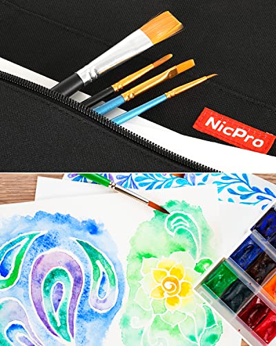 Nicpro Light Weight Art Portfolio Bag, 20 x 26 Inches Waterproof Art Portfolio Case with Shoulder & Handle Carry, for Artwork, Poster, Sketch Drawing, Canvas, Photography, Solar Panel Storage - size: 20 x 26 inches