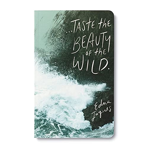 Compendium Softcover Journal - Taste the beauty of the wild. – A Write Now Journal with 128 Lined Pages, 5″W x 8″H - color: Wild Ocean Blue
