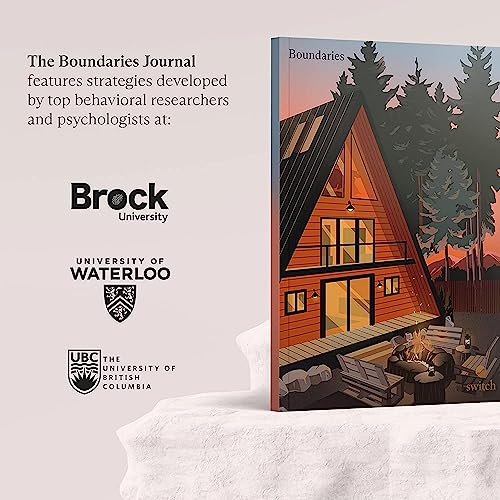 Switch Research Boundaries Journal - Psychologist Recommended Journal - Science Backed Self Care Journal - Charming Design for Women