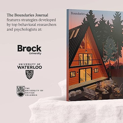 Switch Research Boundaries Journal - Psychologist Recommended Journal - Science Backed Self Care Journal - Charming Design for Women
