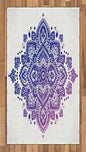 Lunarable Mandala Area Rug, Pastel Toned Boho Meditation Mindfulness Wellness Eastern Wisdom, Flat Woven Accent Rug for Living Room Bedroom Dining Room, 2' 6" x 5', Purple and Violet Blue - size: 2' 6" x 5'