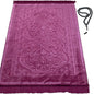 Modefa Luxury Velvet Prayer Rug with Prayer Beads | Soft Elegant Muslim Turkish Janamaz Sajada Carpet for Men and Women | Plain Solid Prayer Mat Ramadan Eid Gift - Paisley (Hot Pink) - color: Hot Pink