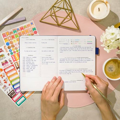 Clever Fox Self-Care Journal – Daily Reflection Notebook – Mental Health & Personal Development Planner, Meditation & Mood Log, A5 (Mystic Blue) - color: Mystic Blue, size: A5 (5.8'' x 8.3'')