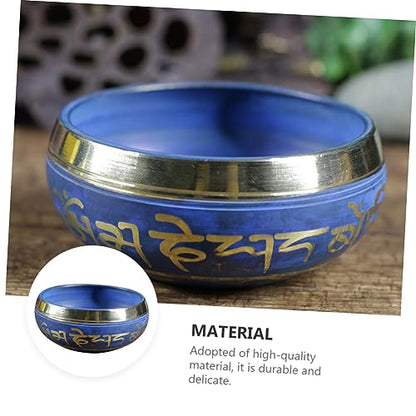 1set Copper Sound Bowl Yoga Meditation Instrument Singing Bowl Handcrafted Tibetan Nepal for Stress Relief Relaxation
