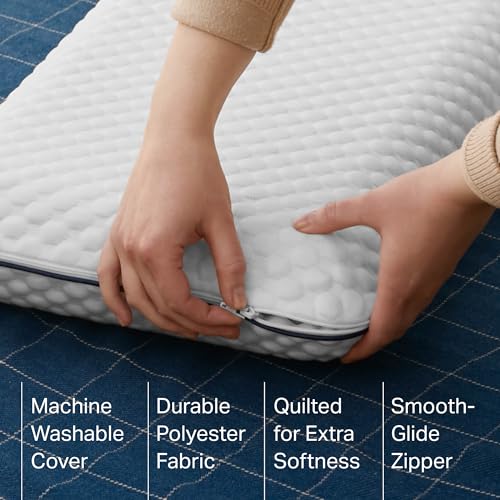 Weekender Cooling Gel Memory Foam Camping Pillow – Travel Size, Ventilated Cooling Pillow for Side & Back Sleepers, Neck Support, Compact with Carry Bag, Washable Cover - size: Travel, style: 1 Pack