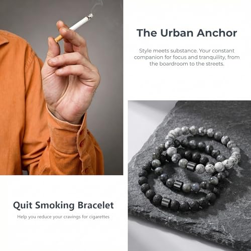 Smoking Cessation Bracelet,Smoking Cessation Bracelet for Women Men,Helps Relief Anxiety Frustration Irritability,Bracelets Anxiety Stress Relief Gifts
