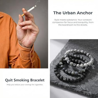 Smoking Cessation Bracelet,Smoking Cessation Bracelet for Women Men,Helps Relief Anxiety Frustration Irritability,Bracelets Anxiety Stress Relief Gifts