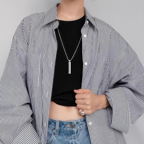 Anxiety Breathe Easy Necklace – Mindfulness Breathing Tool with Stainless Steel Pendant for Natural Calm, Stress Relief