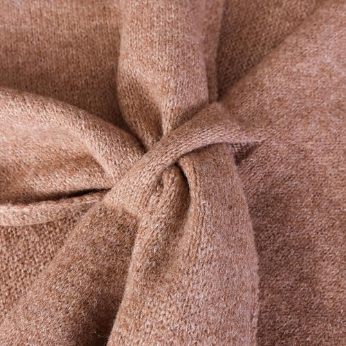 Pashmina Shawl Wraps for Women, Knitted Shawls and Wraps Cardigan Cape Wool Cashmere Shoulder Top Sweater Shawl Scarf - color: Red