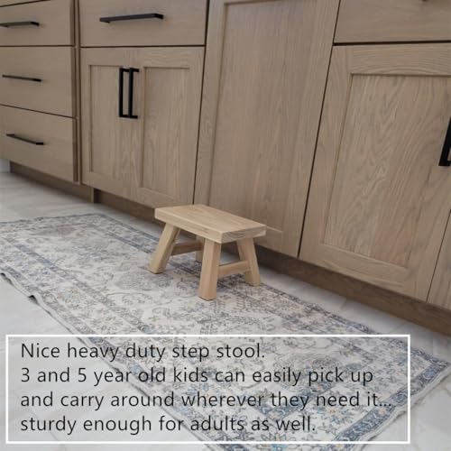 Unfinished Step Stool Footstool Wooden 11 inch for Kids Adults Plant Stand Plant Stand Fishing Stool Wood Small - color: Wood