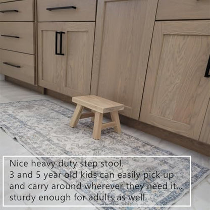 Unfinished Step Stool Footstool Wooden 11 inch for Kids Adults Plant Stand Plant Stand Fishing Stool Wood Small - color: Wood