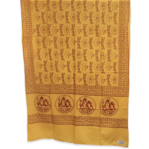 Prabhuji's Gifts Meditation Yoga Prayer Shawl with Om Symbol, Multi-Use Wrap - Unisex