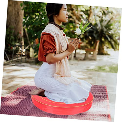 ABOOFAN Meditation Cushion Set Round Prayer Mat for Meditation Handmade Floor Pillow for Adults for Zen Practice and Yoga