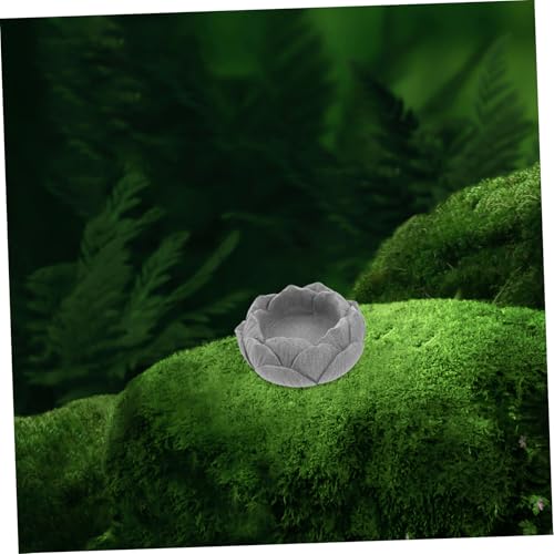 VICASKY Miniature Garden Statue Zen Lotus Base Sandstone Aquarium Decor Bonsai Accessory Asian Decorative Sculpture