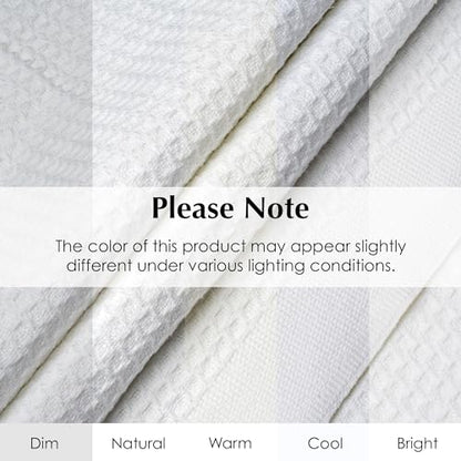 Salt Earth 100% Cotton Waffle Blanket, King Size 106"x92" – Lightweight All Season Throw Blanket for Couch, Bed & Bedroom, Soft Modern Cozy Cotton Blanket (White) - color: White, size: King
