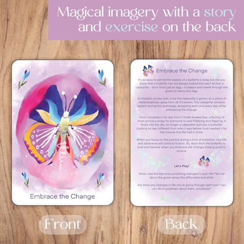 Mindfulness & Affirmation Cards for Kids – 38 XL Activity Cards for Emotional Growth – Rhyming Stories, Visualization & Calming Practices