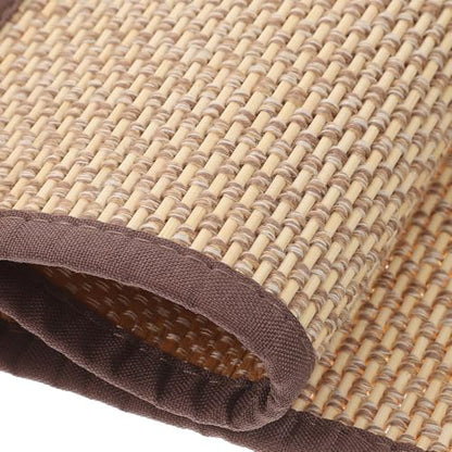 Sewroro Woven Bamboo Seat Cushion 15.74X11.81X0.19In Cooling Meditation Floor Cushion for Indoor Office Home Decor