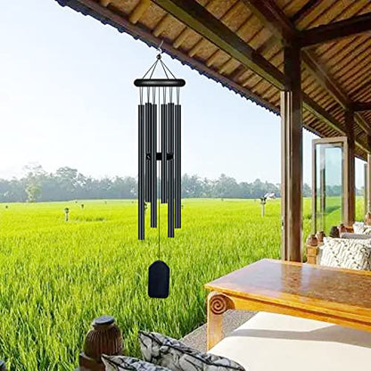 Garden Wind Chimes with 6 Aluminum Alloy Tubes and Hook,Memorial Wind Chimes for Home Decor Garden Patio Outdoor