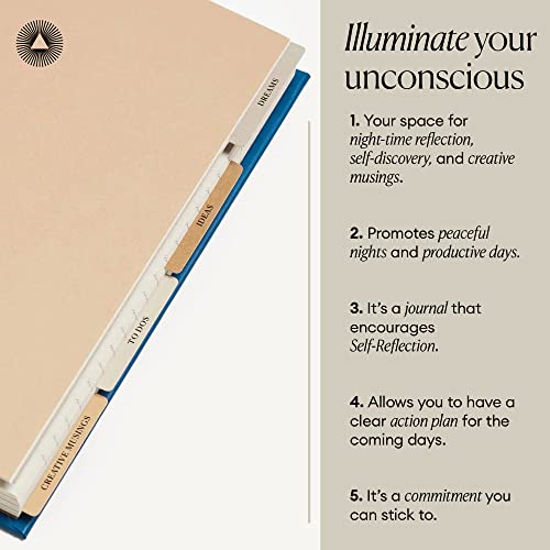 Intelligent Change - Night Notes Daily Journal, Dream Journal for Women and Men, Bedtime Guided Journal, Hardbound Wellness Journal, Handmade and Plastic-Free, 4.4 x 6.5 inches
