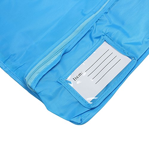 Ruilogod Clothes Quilt Duvet Folding Zippered Storage Bag Holder Container Blue (id: 6c8 1ad 5bb 9e1 1cd