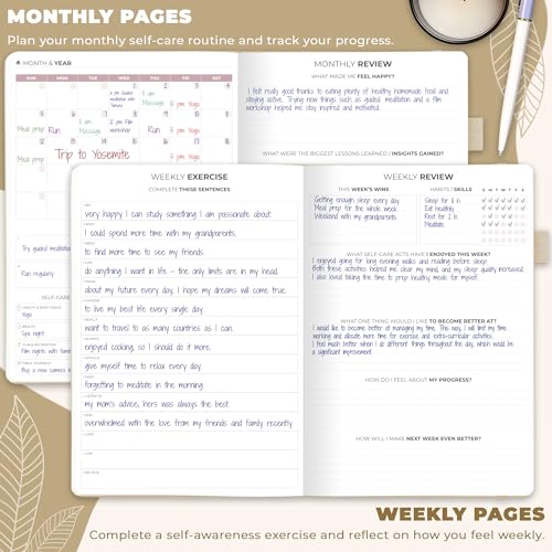 Clever Fox Self-Care Journal – Wellness & Daily Reflection Notebook – Mental Health & Personal Development Journal – Self-Care, Meditation & Mood Journal for Women & Men – Large (Seashell) - color: Seashell, size: Smaller Than A4 (7x10'')