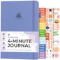 Clever Fox Four-Minute Journal – Daily Positivity Journal with Prompts – Motivational Affirmation, Mental Health & Habit Tracker (Lavender) - color: Lavender