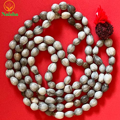 NAISHA ( Pack of 3 Tulsi Japa Mala, Kamal Gatta Mala (Lotus Seeds) & Original Vaijanti Mala White Bead 108+1 Beads