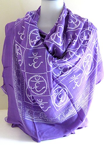 OMA® Om Sign Prayer Meditation Yoga Shawl Large Scarf - XL SIZE