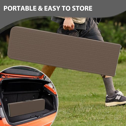 6ft Plastic Folding Bench with Carrying Handle & Lock, Portable Outdoor Bench in Garden Picnic Camping Dining Party Seat, Waterproof Bench for Soccer Activities, Ratten Patterned(2 Pack) - size: 2Pack Ratten