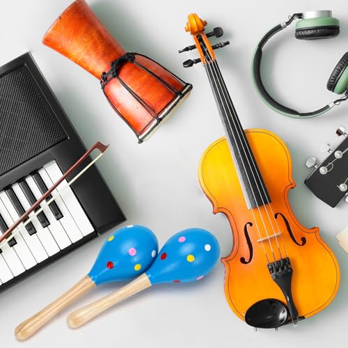 2 Pcs Maracas, 7.9 Inch Hand Percussion Rattles, Wooden Rumba Shaker Hand Musical Instruments with Clear Rhythm for Music Learning (Blue-7.9 Inch) - color: Blue-7.9 Inch