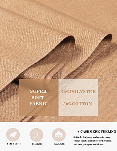 Pashmina Shawl Women Winter Scarf Warm Wedding Wraps Ladies Scarves for Evening Dresses - color: Camel