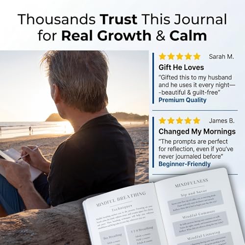 Journal for men: mental health journal, 90 day guided mindfulness self care planner for mindfulness, wellness, and anxiety relief, great gift